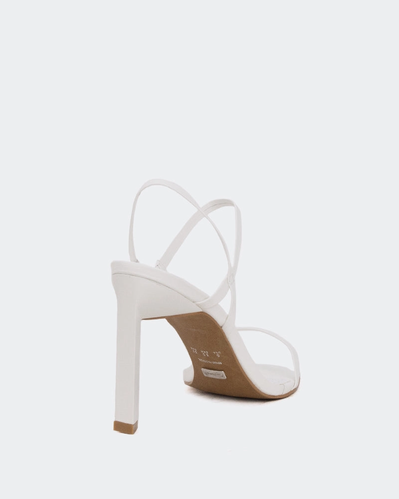 Lolas White Leather Malibu Sandals