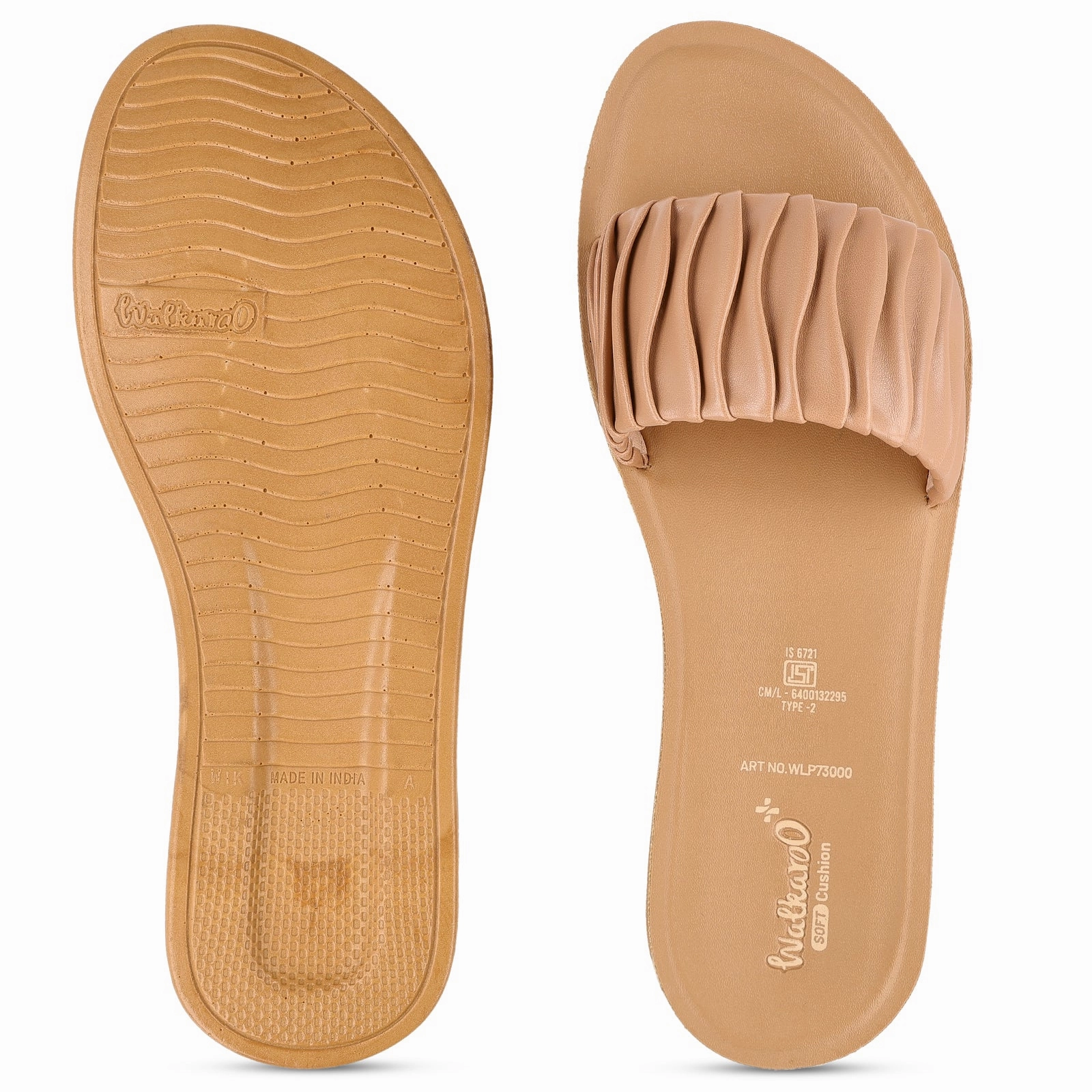 Women's Slide Sandals - WLP73000 Beige Platform Sandals Foam