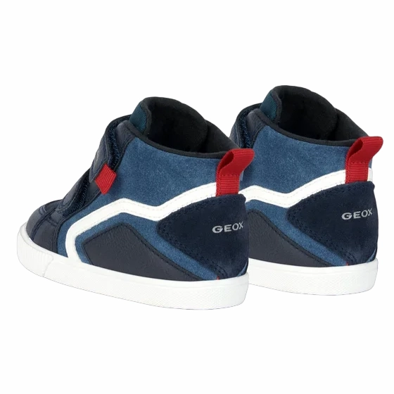 Converse Shoes Sneakers Geox scarpa sneaker alta da bambino con strappo in pelle B36A7E-022ME-C4277 Kilwi blu