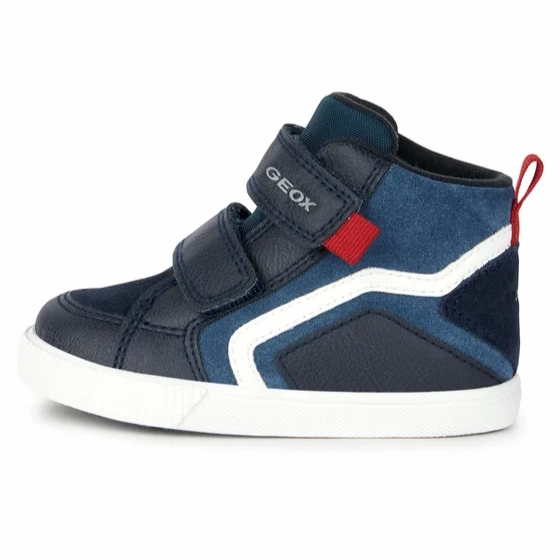 Trum Sneakers Geox scarpa sneaker alta da bambino con strappo in pelle B36A7E-022ME-C4277 Kilwi blu