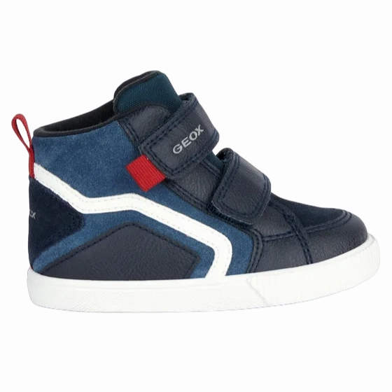 Day Of The Dead Sneakers Geox scarpa sneaker alta da bambino con strappo in pelle B36A7E-022ME-C4277 Kilwi blu