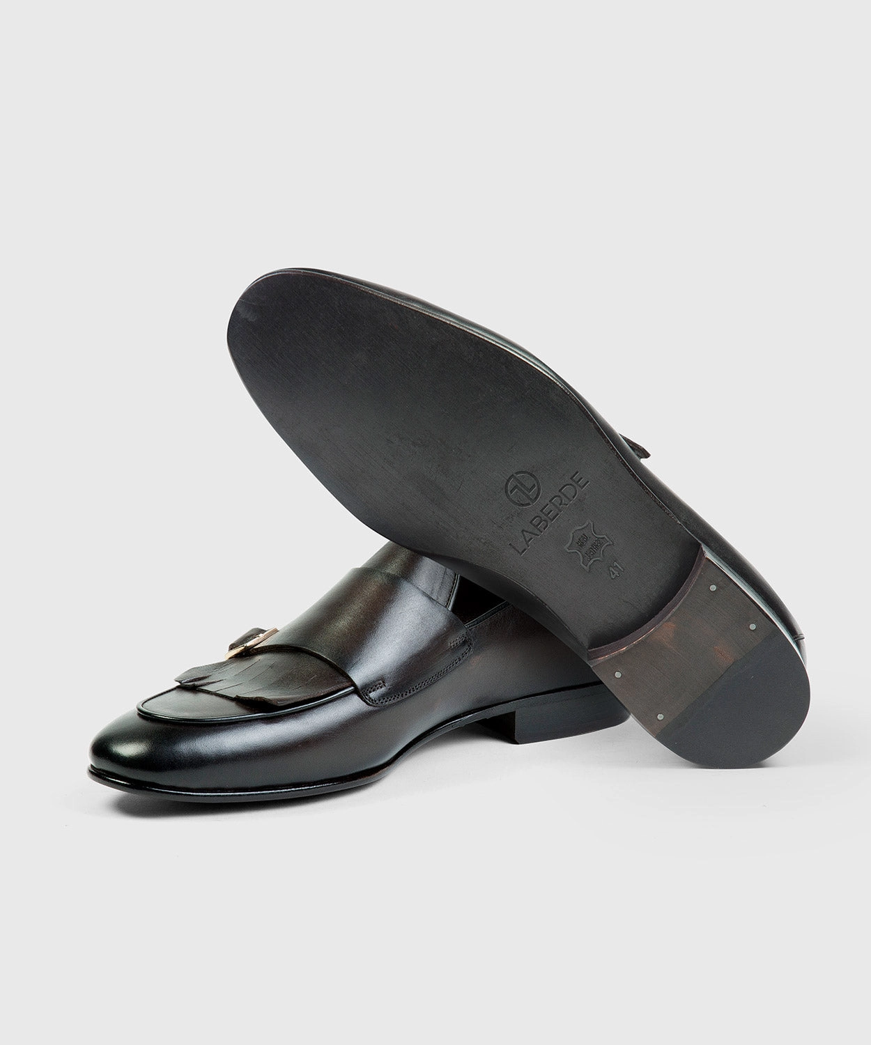 BrownDouble Monk Shoes Custom Loafers