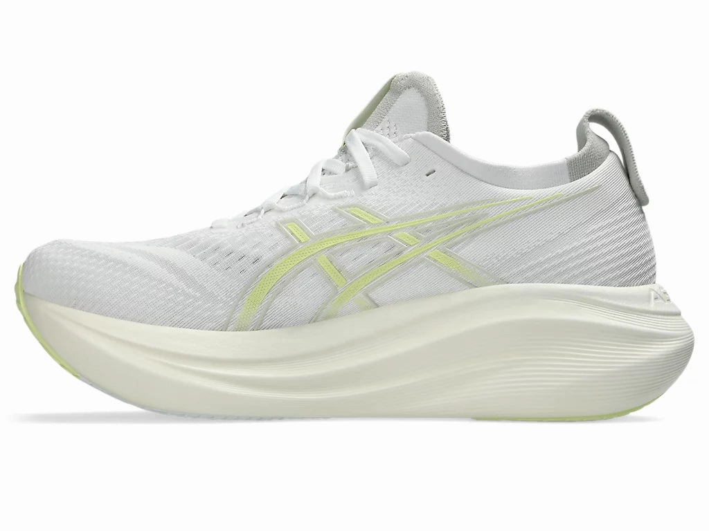 Men's ASICS Gel-Nimbus 27 - White/Huddle Yellow Asics Tennis Shoes Size
