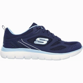 Skechers Summits Suited Womens Training Shoes - Navy Phenom Suede Training Shoes