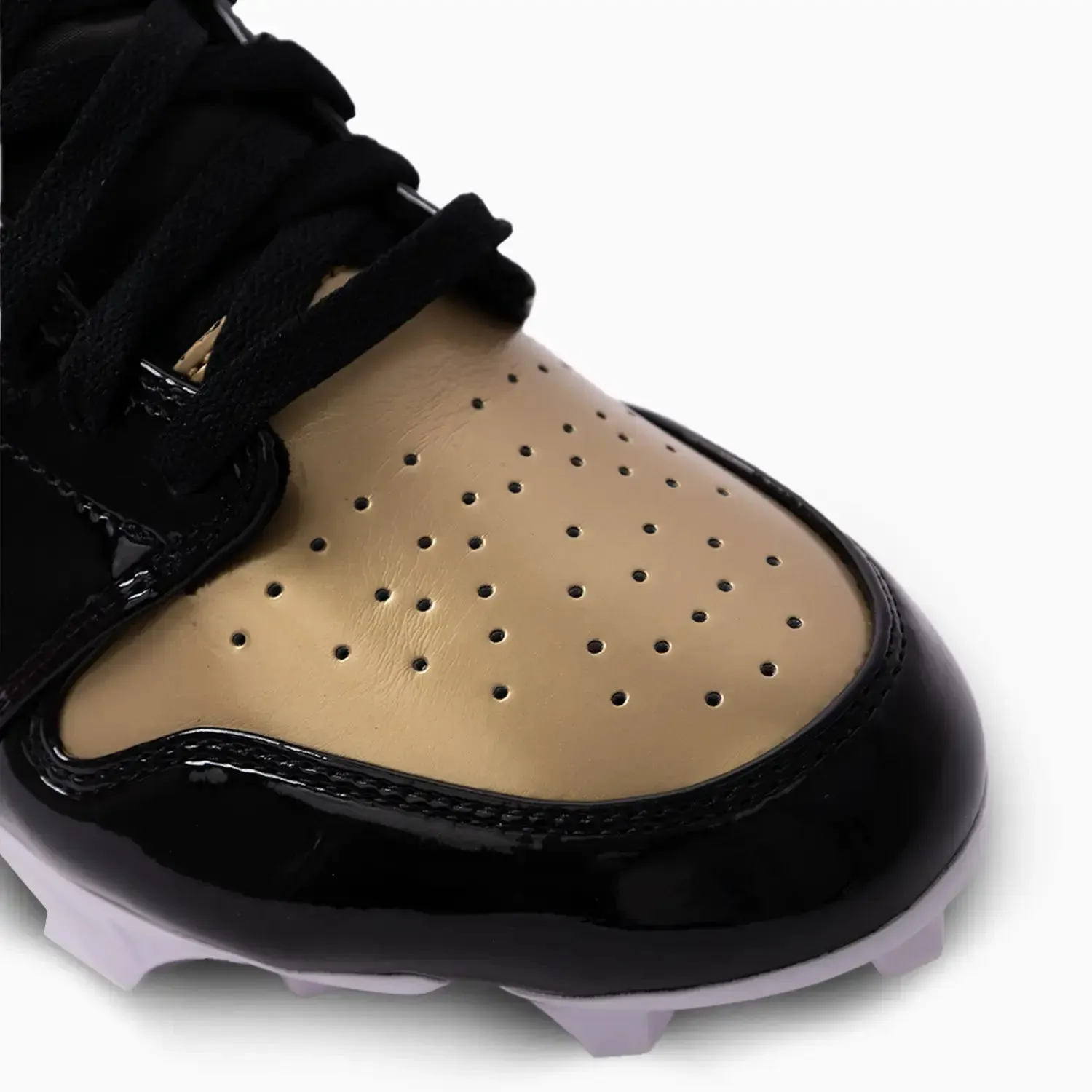 Soccer Cleats Wide Foot Men's Jordan 1 Low TD Football Cleat "Metallic Gold Black"