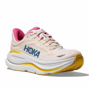 Womens Hoka Bondi 9 Wide in Alabaster/Birch Plantar Plate Tear
