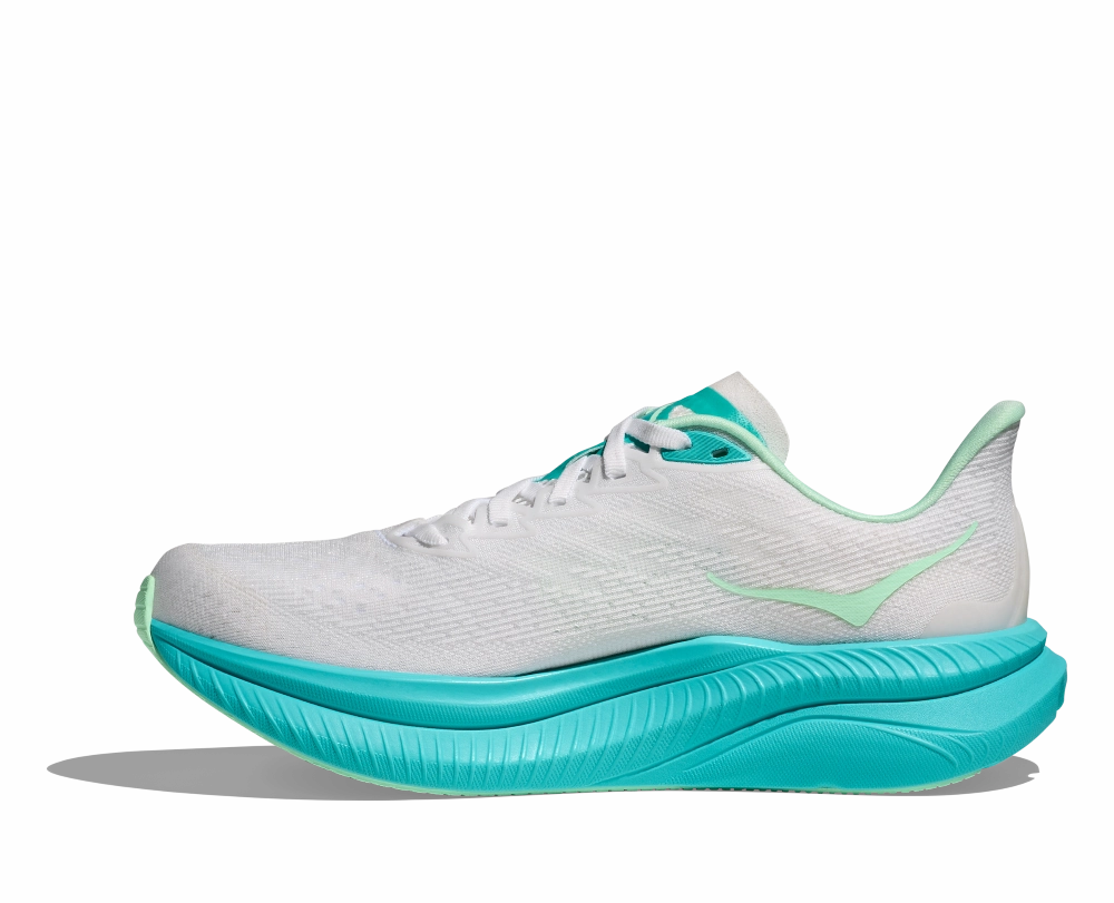 Best Comfortable 'HOKA' Women's Mach 6 - White / Cielo Blue
