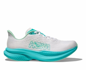'HOKA' Women's Mach 6 - White / Cielo Blue Shoes Best
