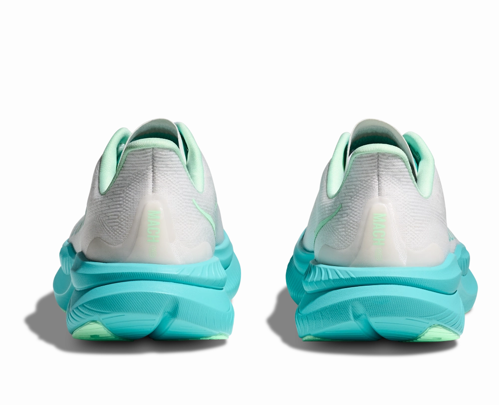 'HOKA' Women's Mach 6 - White / Cielo Blue Hupana