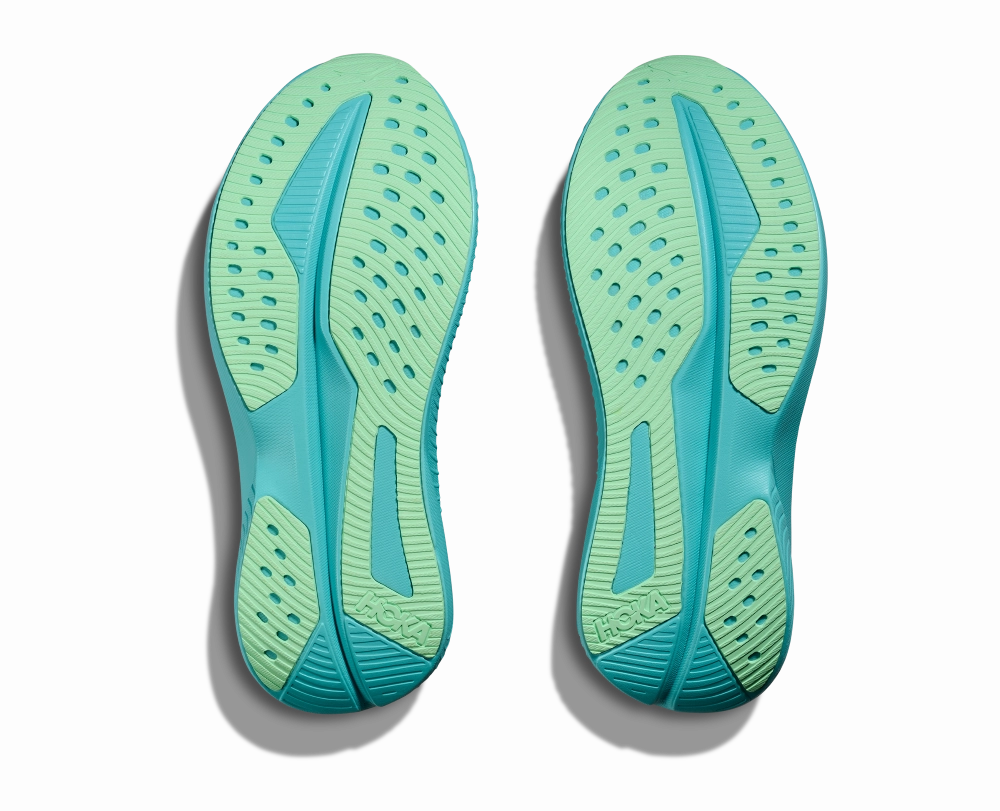 'HOKA' Women's Mach 6 - White / Cielo Blue Shoes Memphis