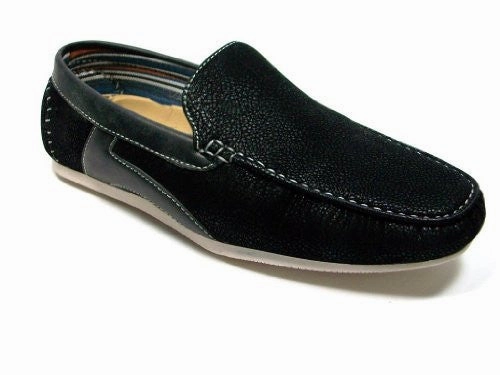 Men's L-298 Suedette Slip On Moccasin Driving Shoes Loafers And Jeans