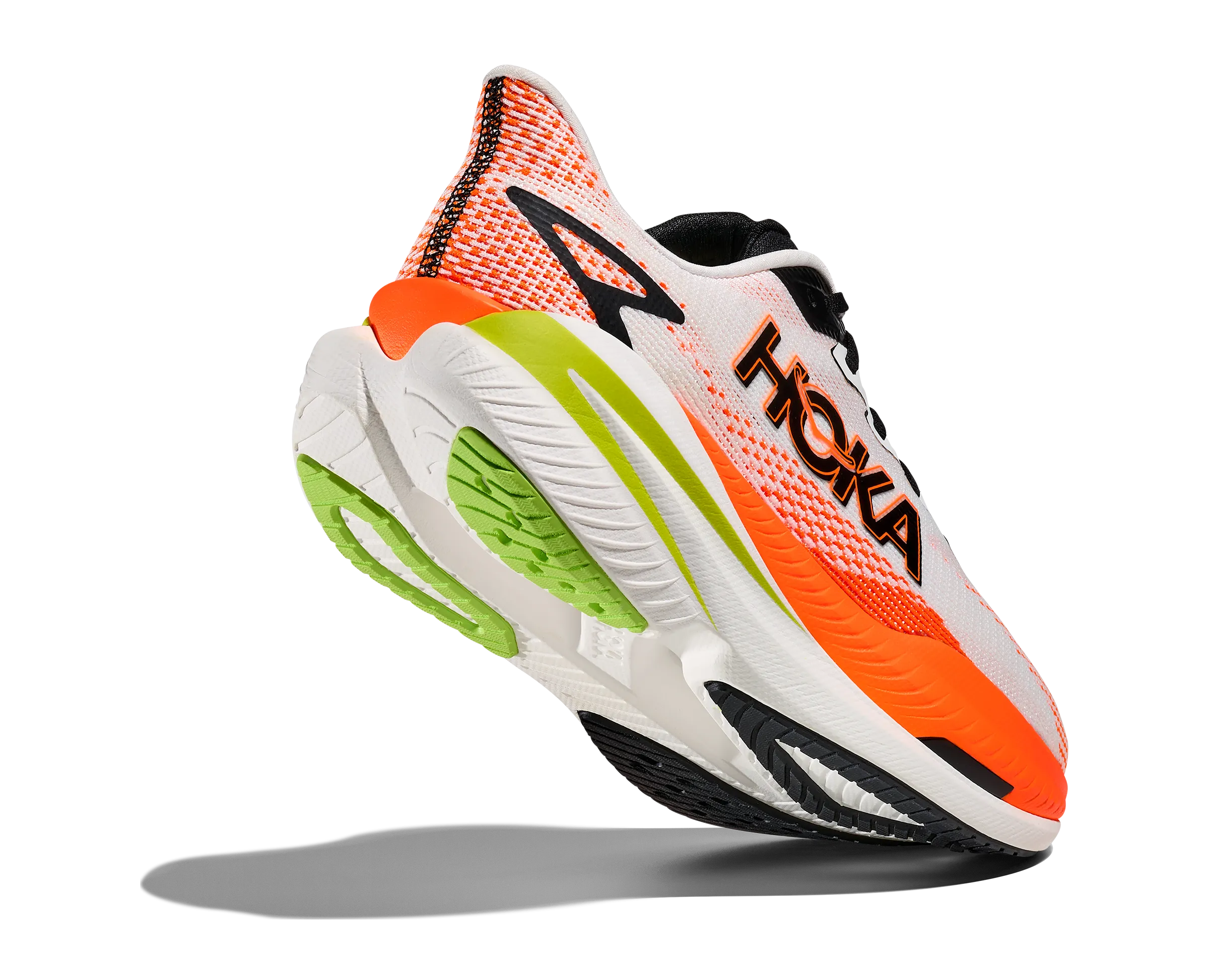 Best Running Shoes Training HOKA Men's Mach X 3 - WHITE / NEON TANGERINE