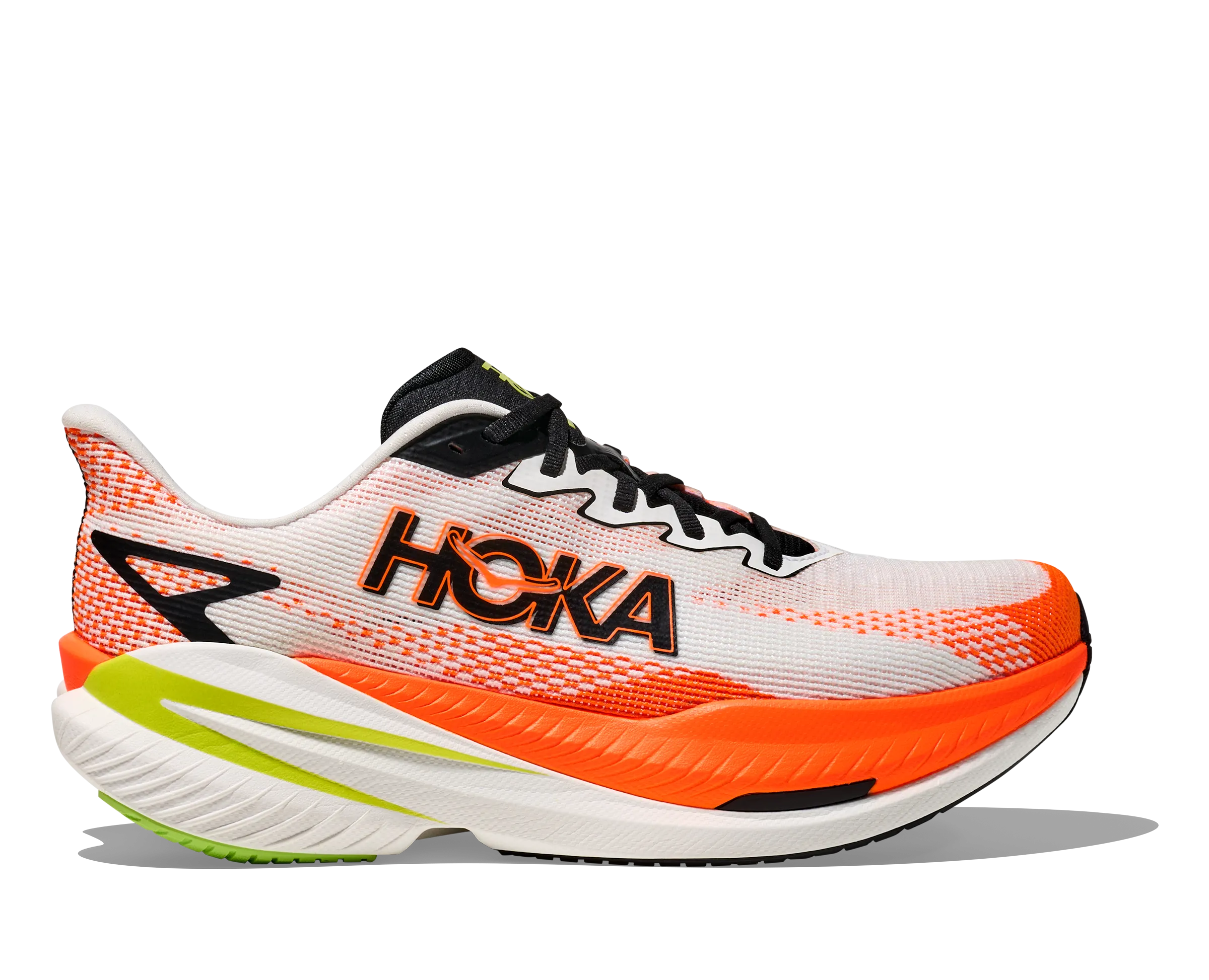 Cross Training Shoes Canada HOKA Men's Mach X 3 - WHITE / NEON TANGERINE
