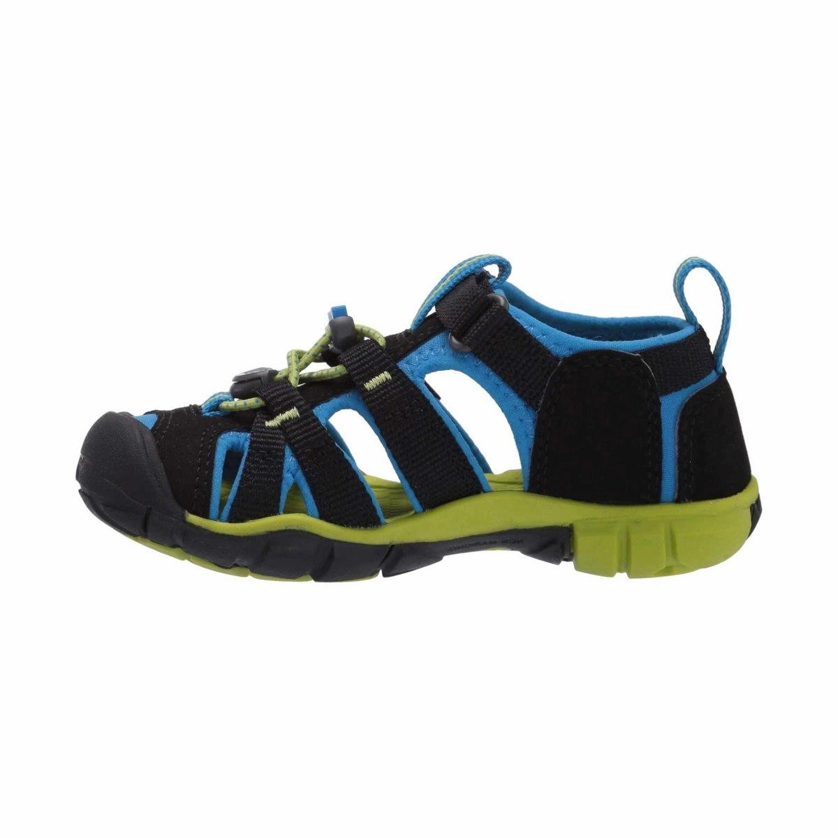 Waterproof Shoes For Hospital Keen Kid's (Preschool) Seacamp II CNX Black/Blue/Lime