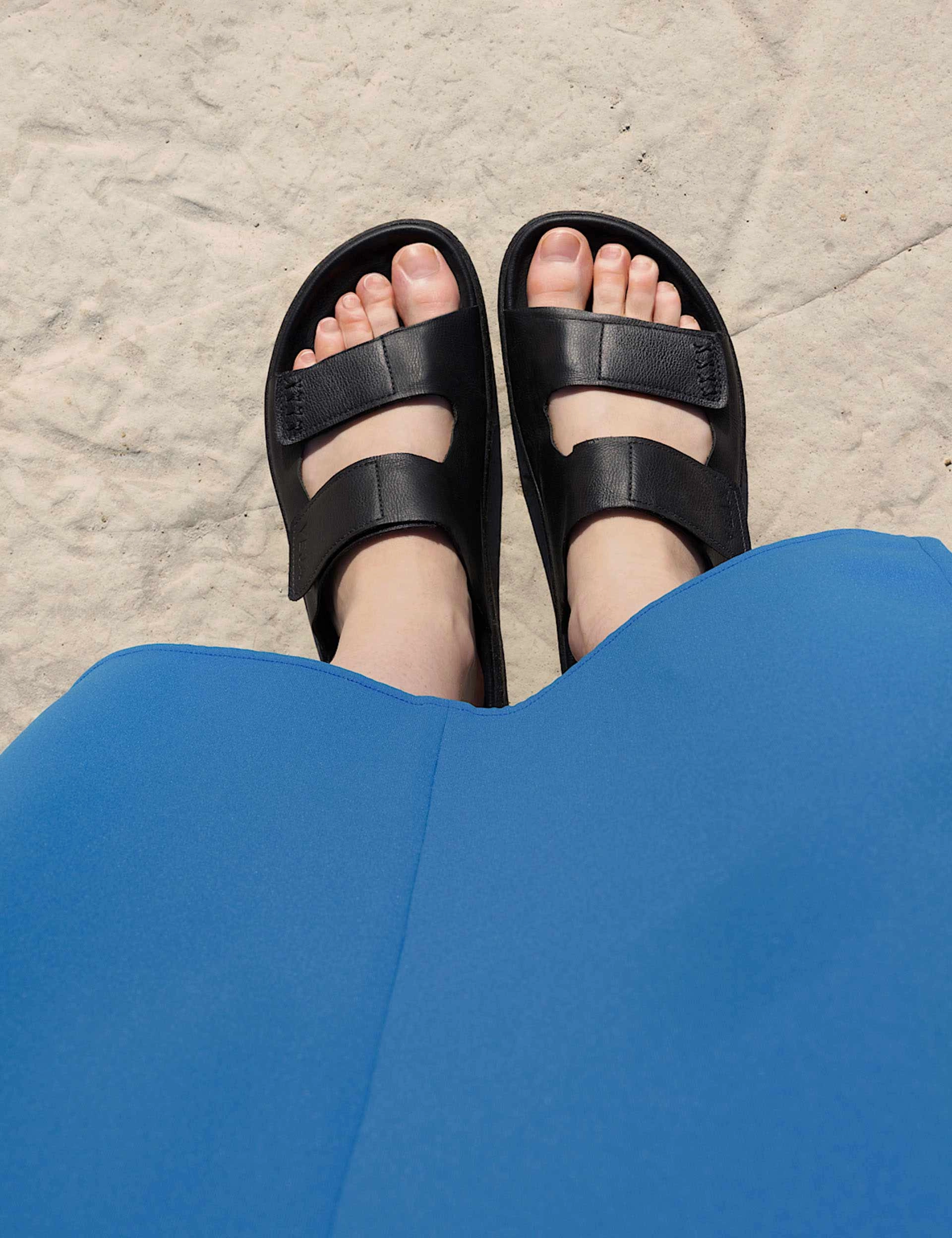 Sam Edelman Gala Slide Sandals Etna Leather Sandal - Full Black