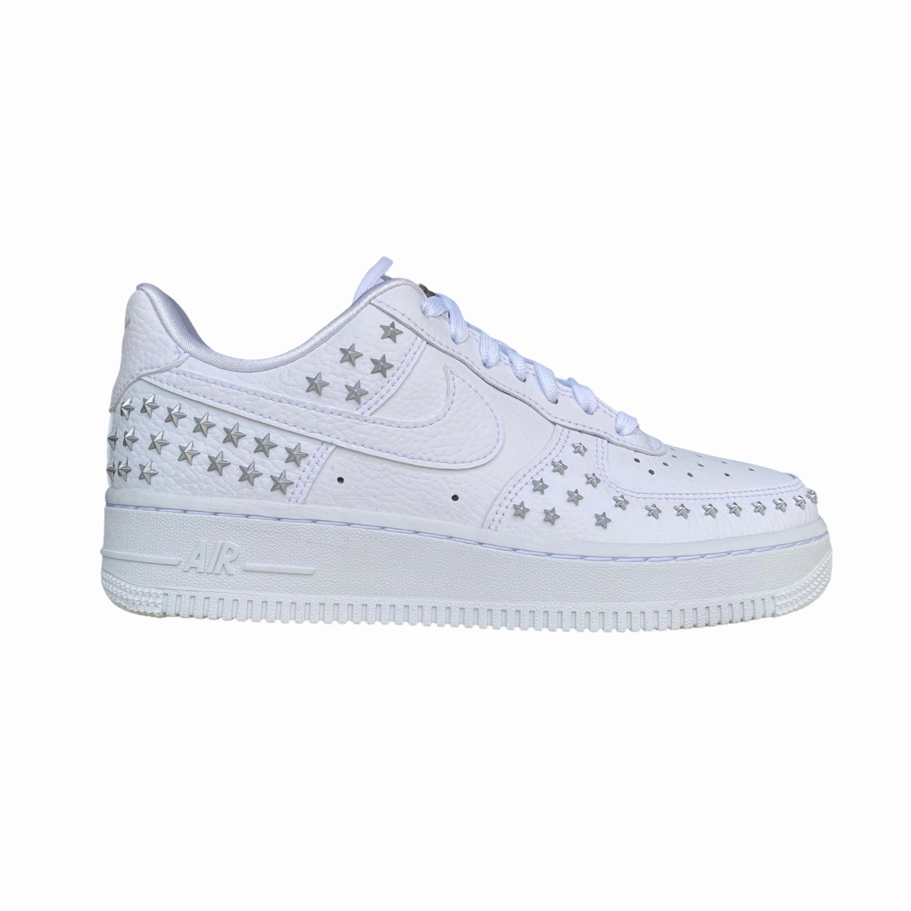 Tan Brown Sneakers Nike scarpa sneakers da donna Nike Air Force 1 '07 XX Studded AR0639-100 bianco