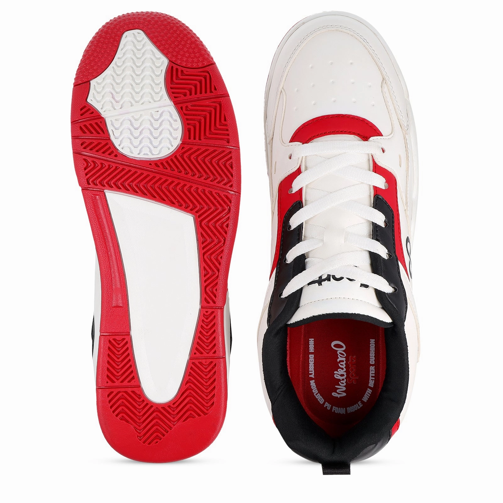 Ethical Sneakers Men's Colourblocked Sneakers - WY3477 White Red