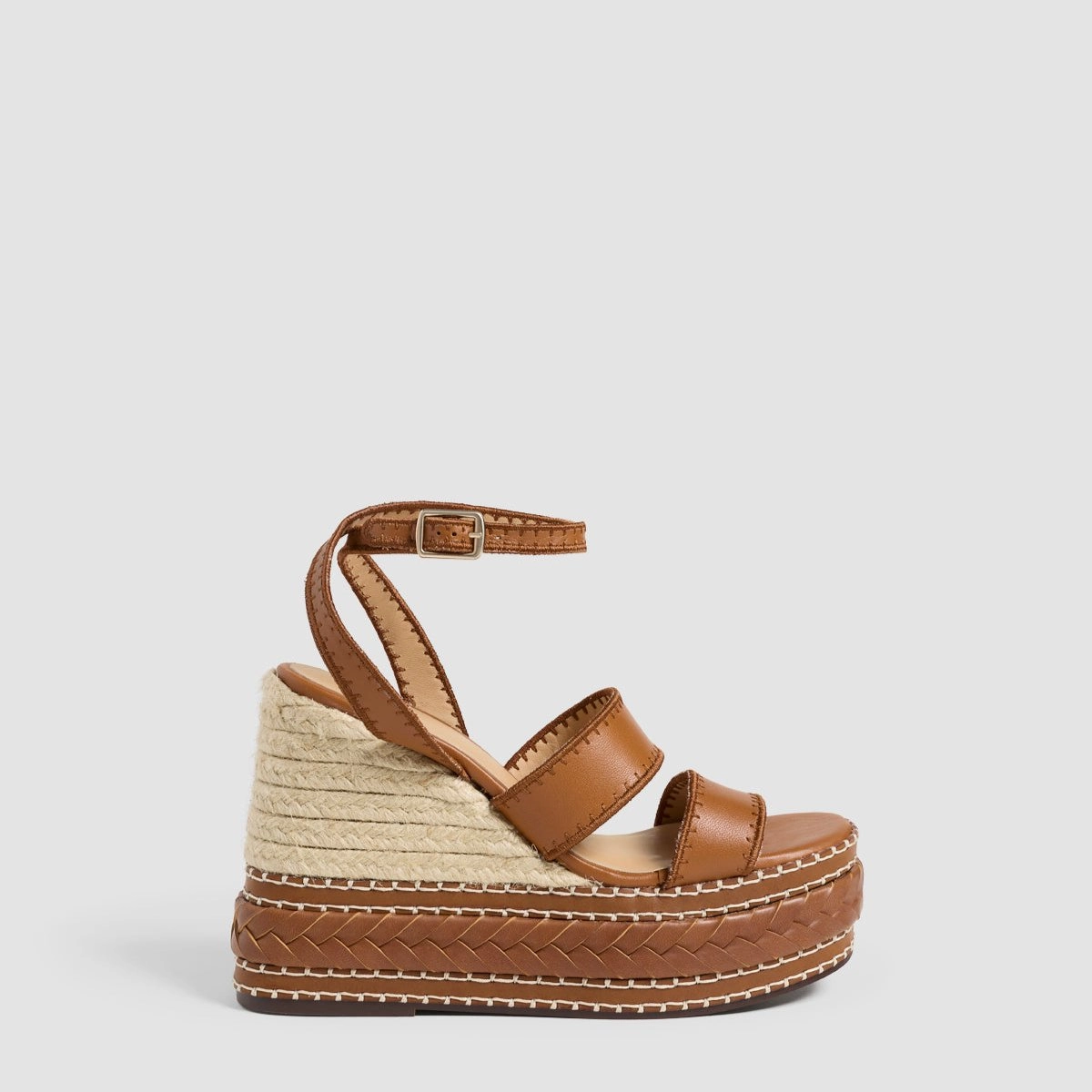 Wide Wedge Sandals Faure Tan