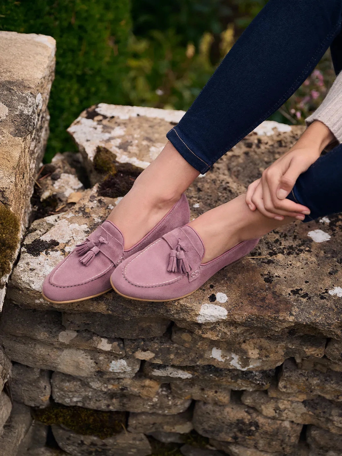 La Rochelle - Heather Suede Pinch Penny Loafers