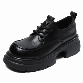 Loafers Definition Women Minimalist Leather Chunky Platform Loafers