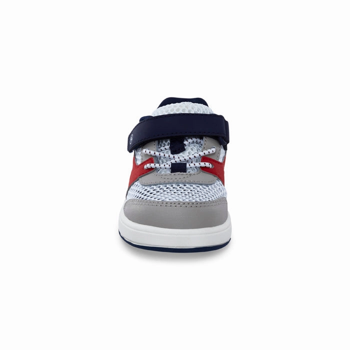 Little Boy Stride Rite M2P Harbor White/Navy Sk8 Hi Waterproof Shoe