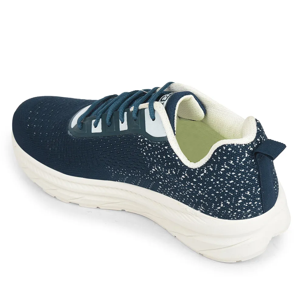 Force 10 Teal Blue Sports Lacing Running Shoes For Men MATCHER-3E By Liberty Coolest Running Shoes