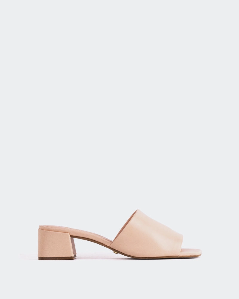 Fortunata Pink Leather Sandals White