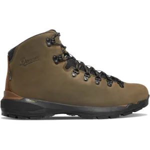 Hiking Shoes Mid Or Low Danner Mens Mountain 600 EVO GTX Topsoil Brown/Black Leather Hiking Boots