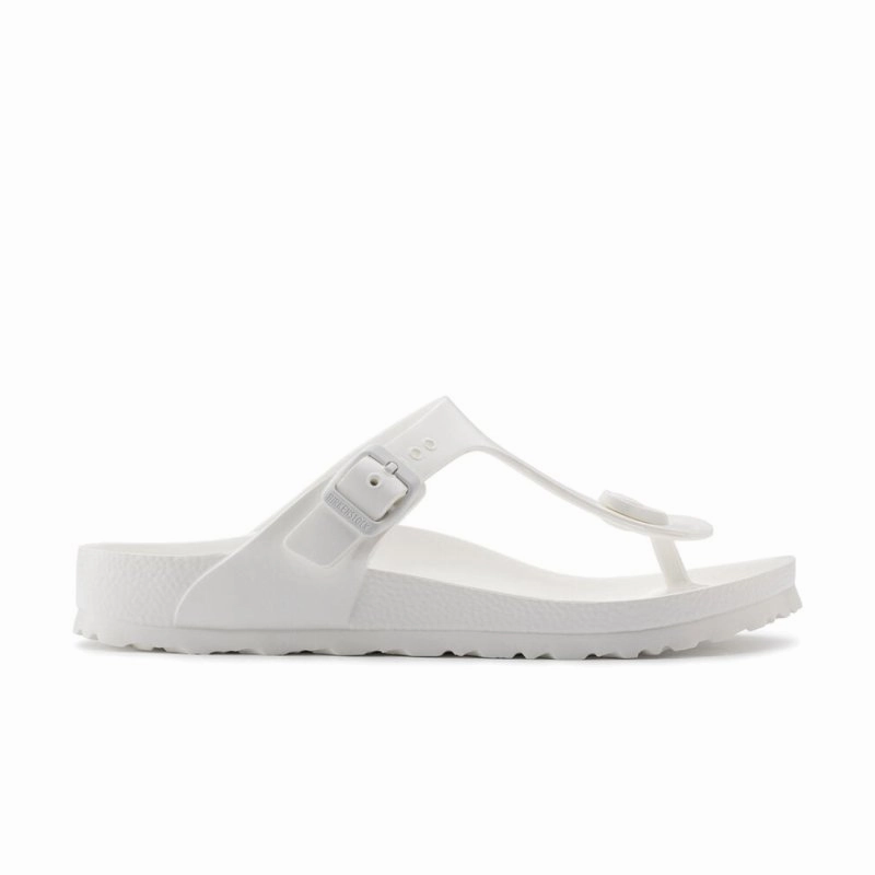 Block Heel Thong Sandals Birkenstock Women's Gizeh EVA - White