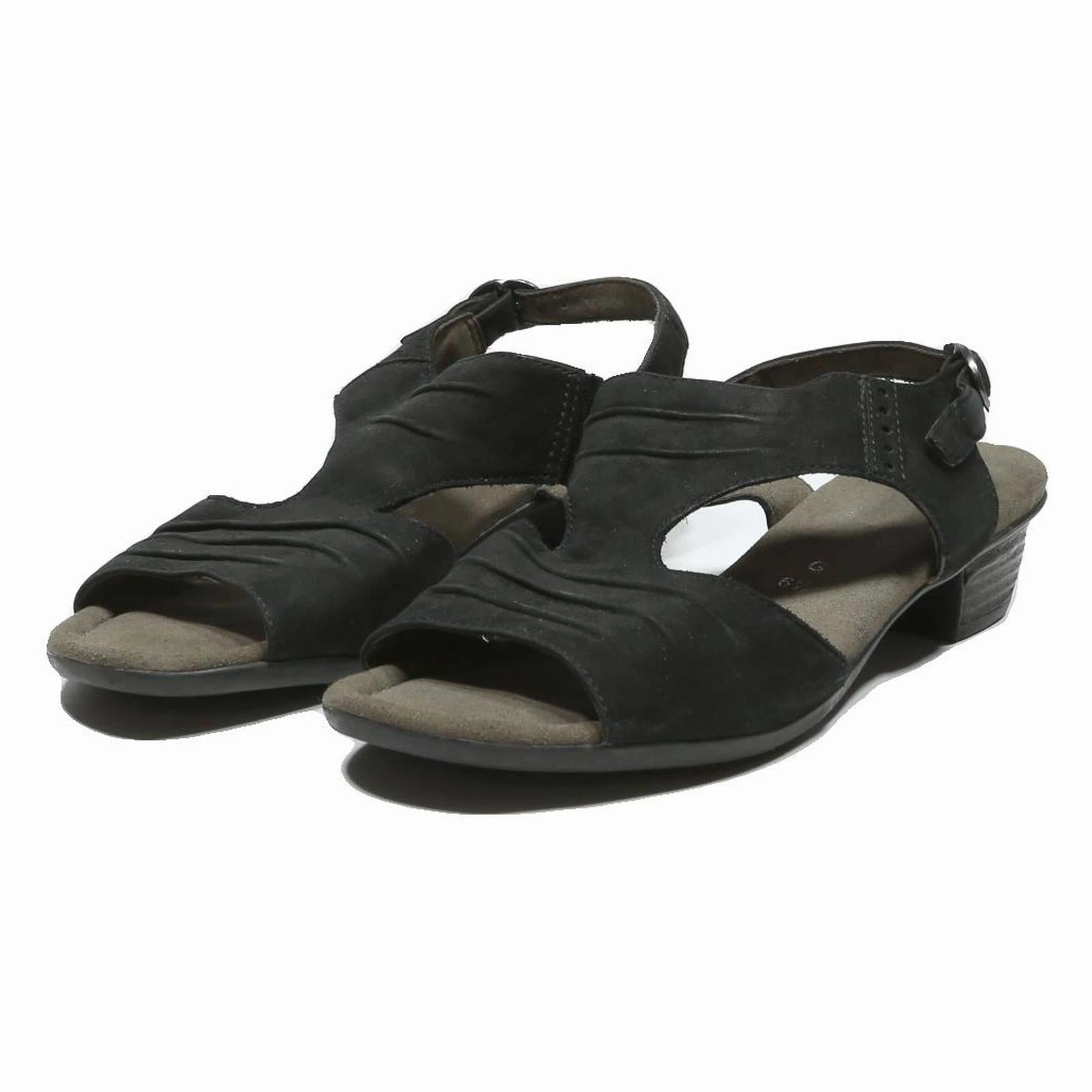 GABOR Womens Black Slingback Sandals Synthetic UK 6.5 Comfortable Summer Heel Sandals Grande St. Lucian Fishing Excursion Sandals Resort Offshore Fishing