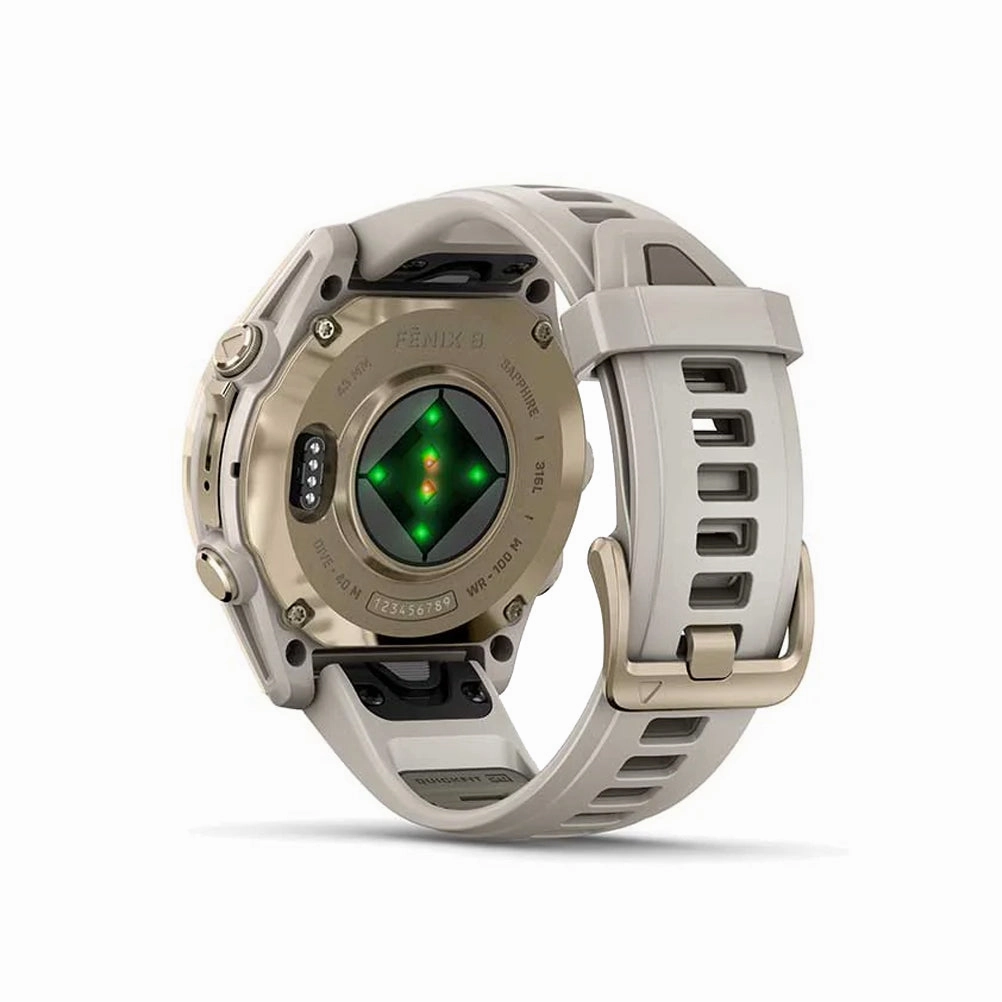 Best Reebok Cross Training Shoes Garmin Fnix 8 AMOLED 43 mm Running Watch - Sapphire, Soft Gold with Fog grey/dark sandstone silicone band