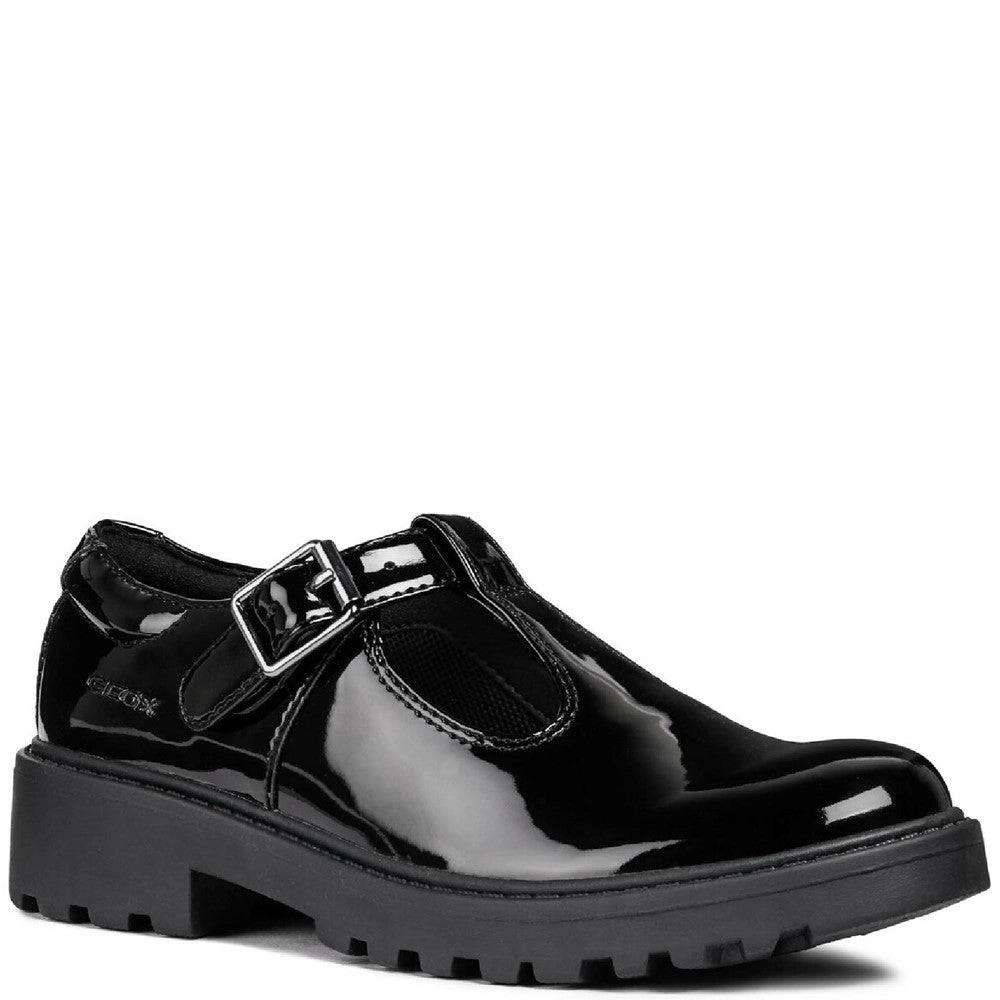 Geox J Casey G. E Buckle Infant School Shoes Dzr H20 Urban Shoes