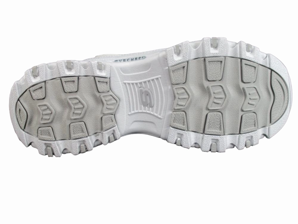 Skechers sneakers da bambina e ragazza D'Lites in the Clear 664060L WSL bianco Waterproof High Top Sneakers