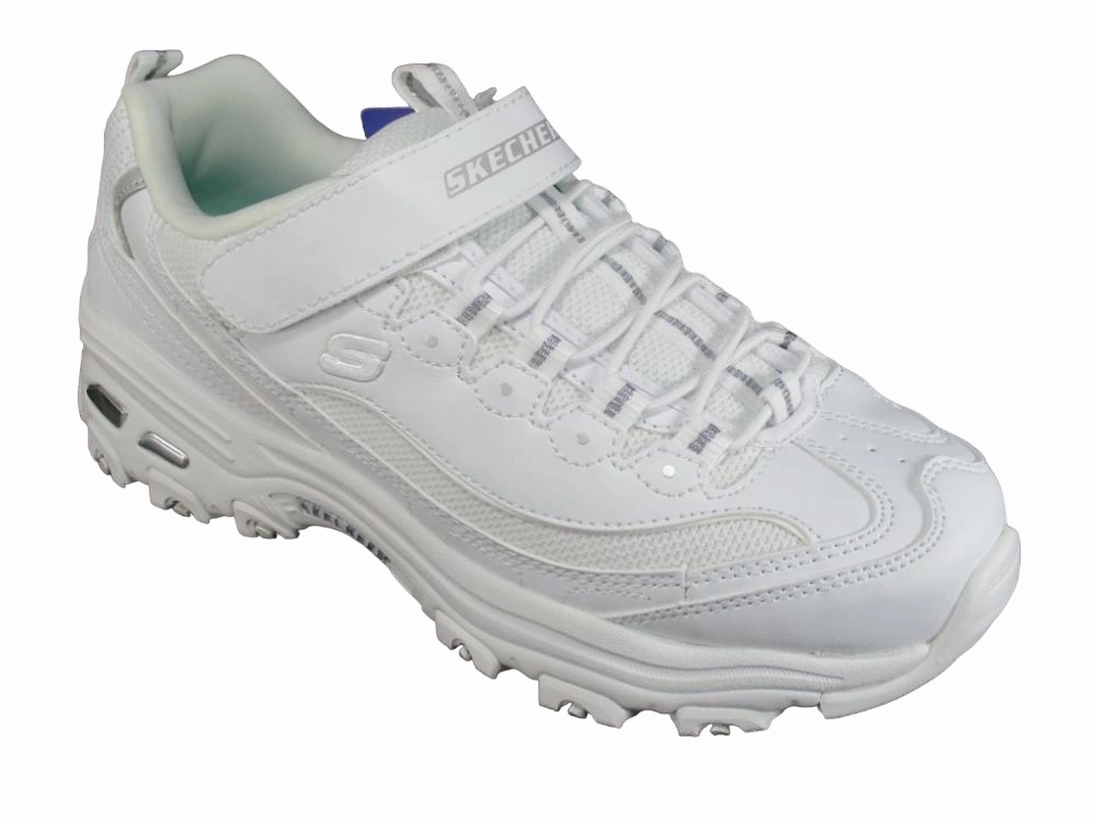Sneakers Shoes High Top Skechers sneakers da bambina e ragazza D'Lites in the Clear 664060L WSL bianco