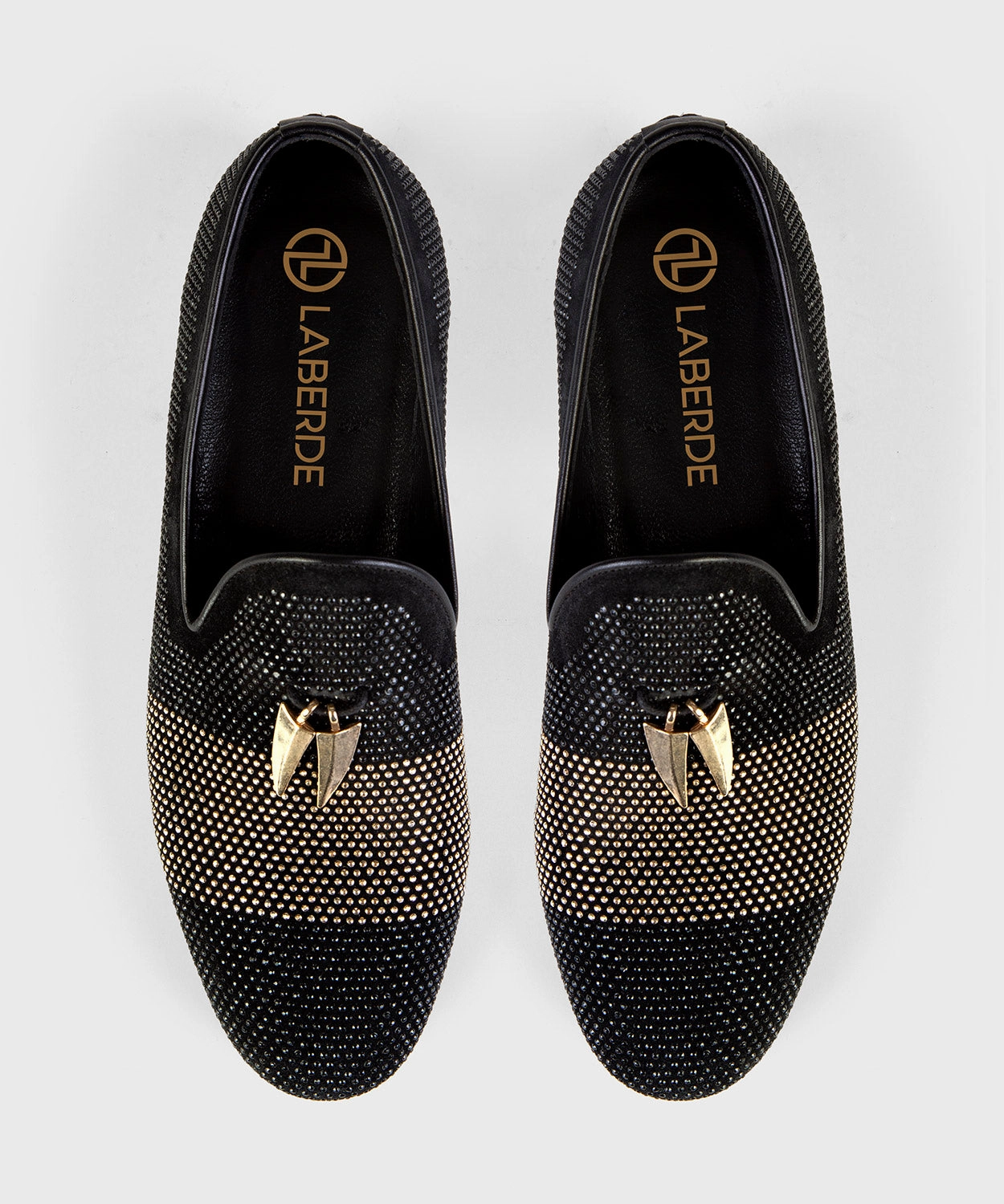 Emme Parsons Danielle Loafers Gold And Black Stones