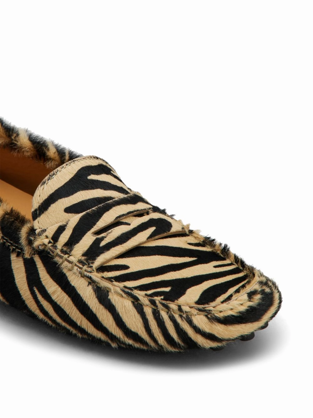 GOMMINO ZEBRA MOTIF LOAFERS Braided Loafers
