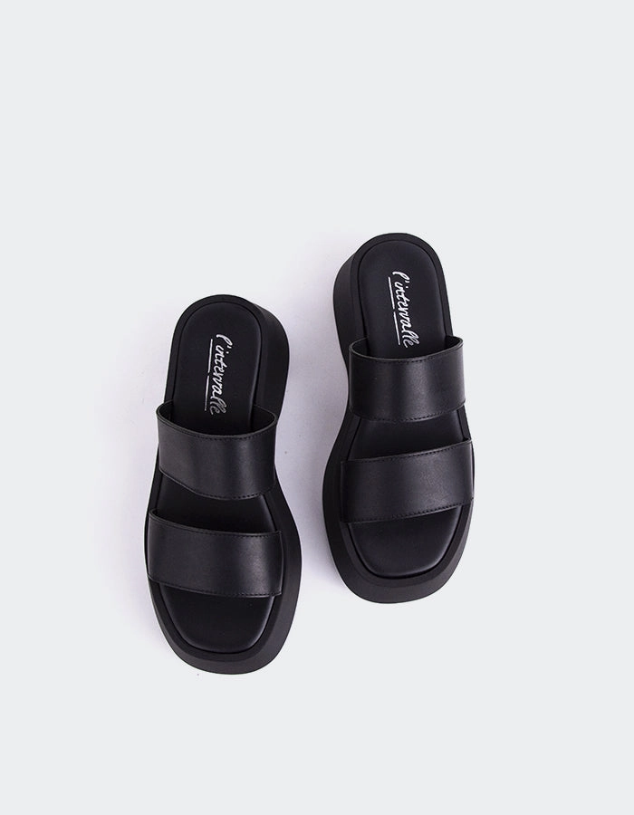 Happy Black Leather Types Of Sandals