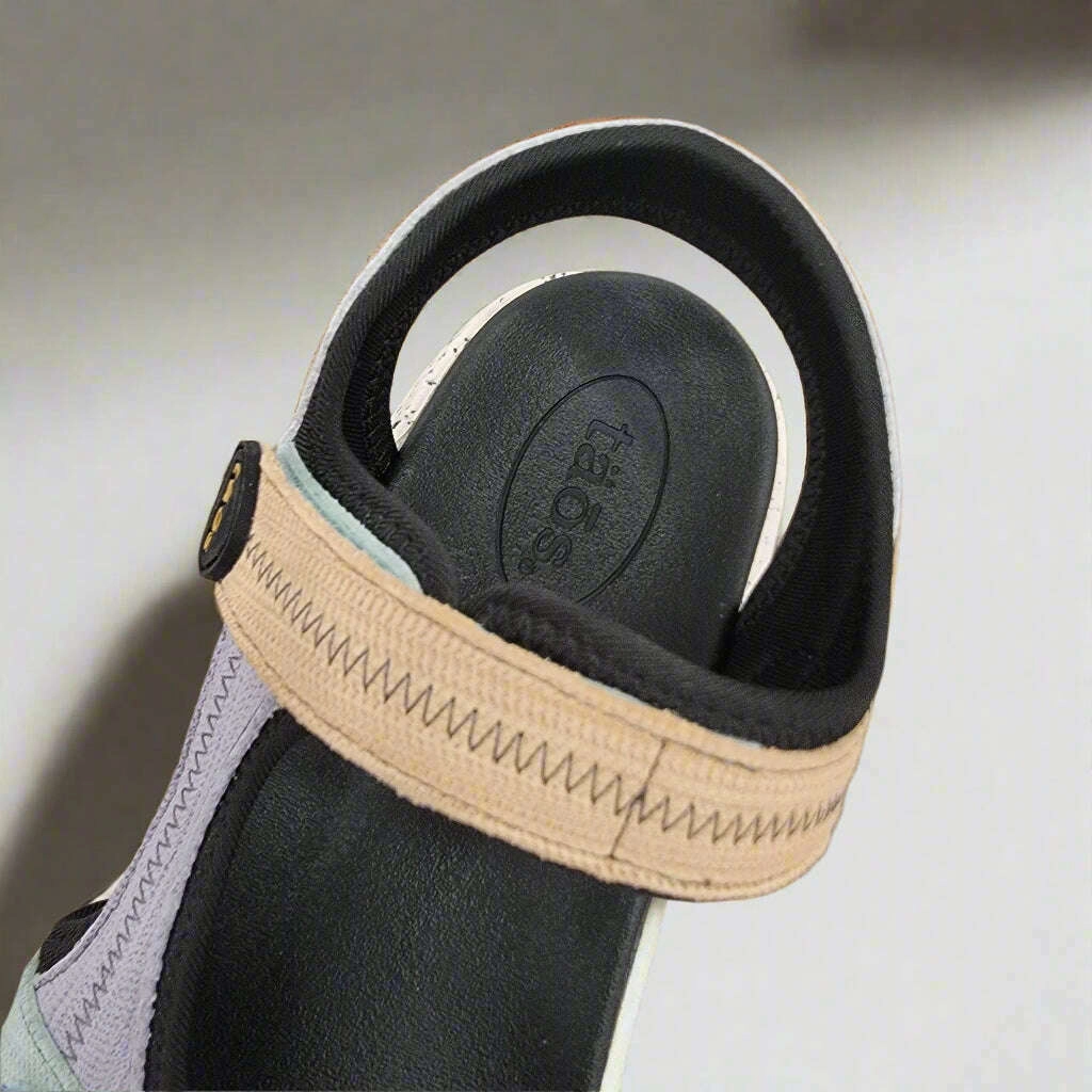 Low Block Heel Sandals TAOS - SUPER SIDE - Retro Embossed Multi