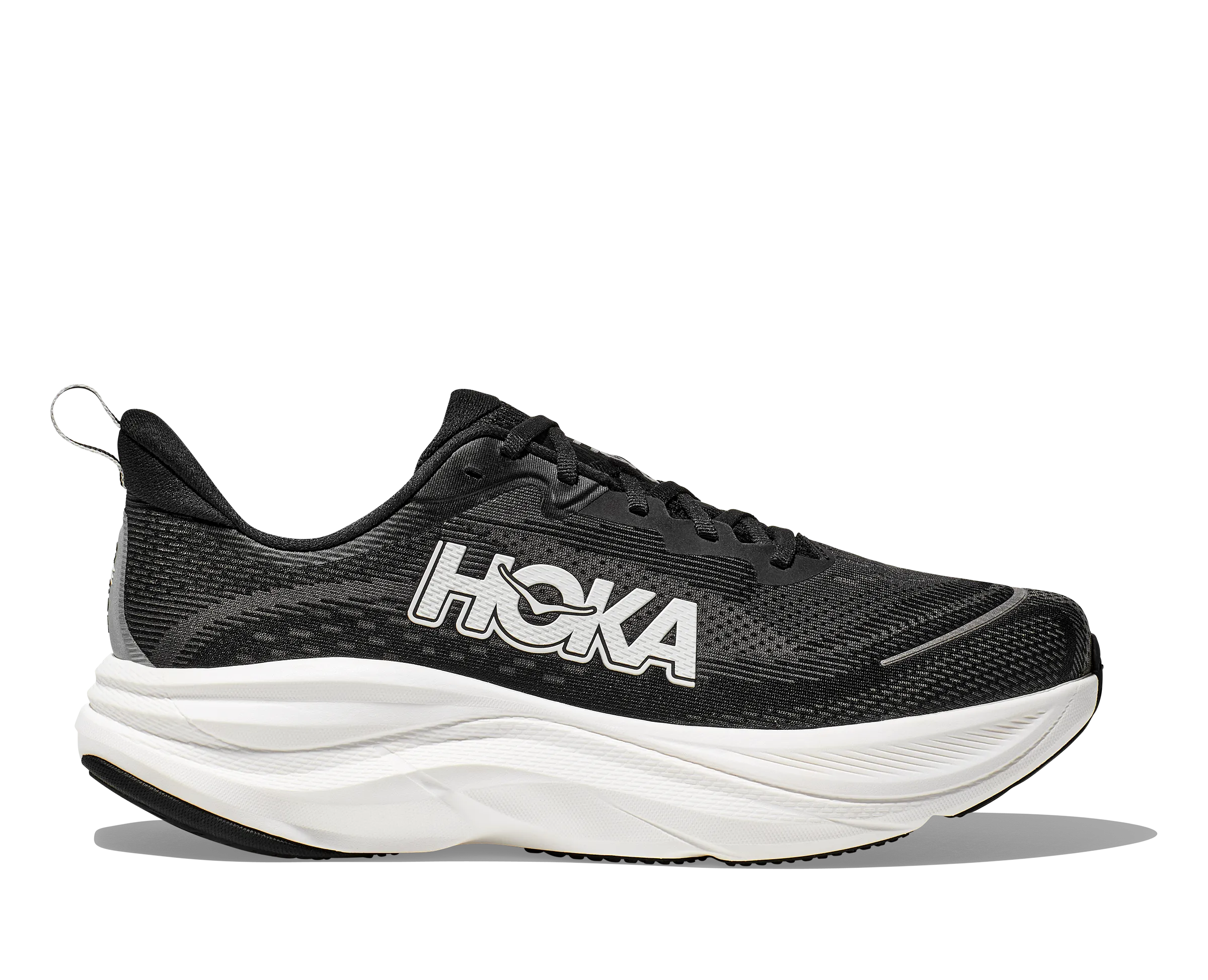 HOKA Men's Skyflow - BLACK / WHITE (Wide) Best Shoes For Hiking And Trail Running