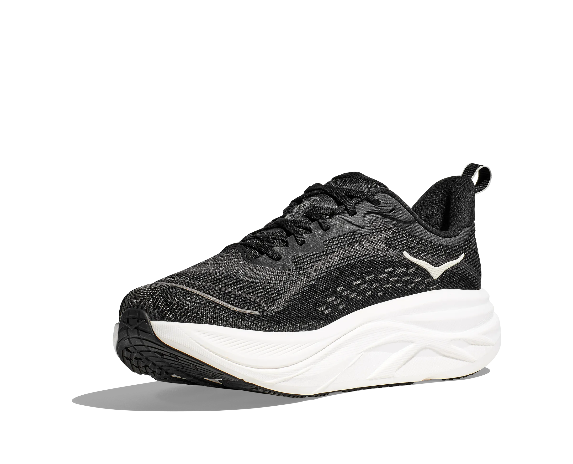 Best Shoe For Running HOKA Men's Skyflow - BLACK / WHITE (Wide)
