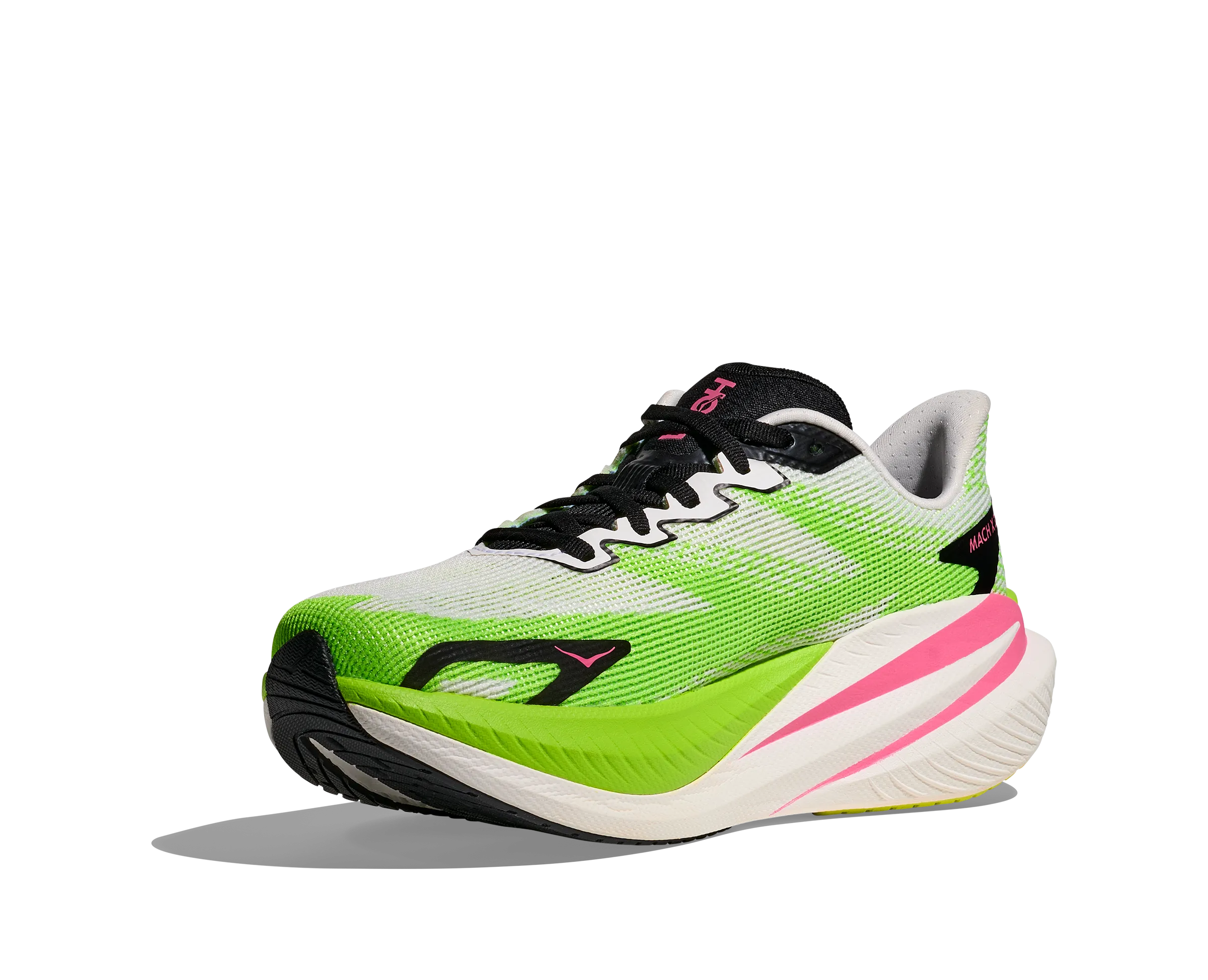 Training Shoes Brands HOKA Women's Mach X 3 - WHITE / NEON LIME