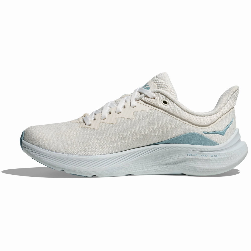 Turquoise Hoka Solimar White/Tundra Blue Running Shoe (Women's)