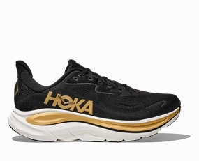 Running Shoes For Cushioning HOKA Men's Clifton 10 - BLACK / GOLD