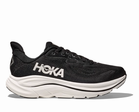 HOKA Men's Clifton 10 - BLACK / WHITE Running Shoes Size 15