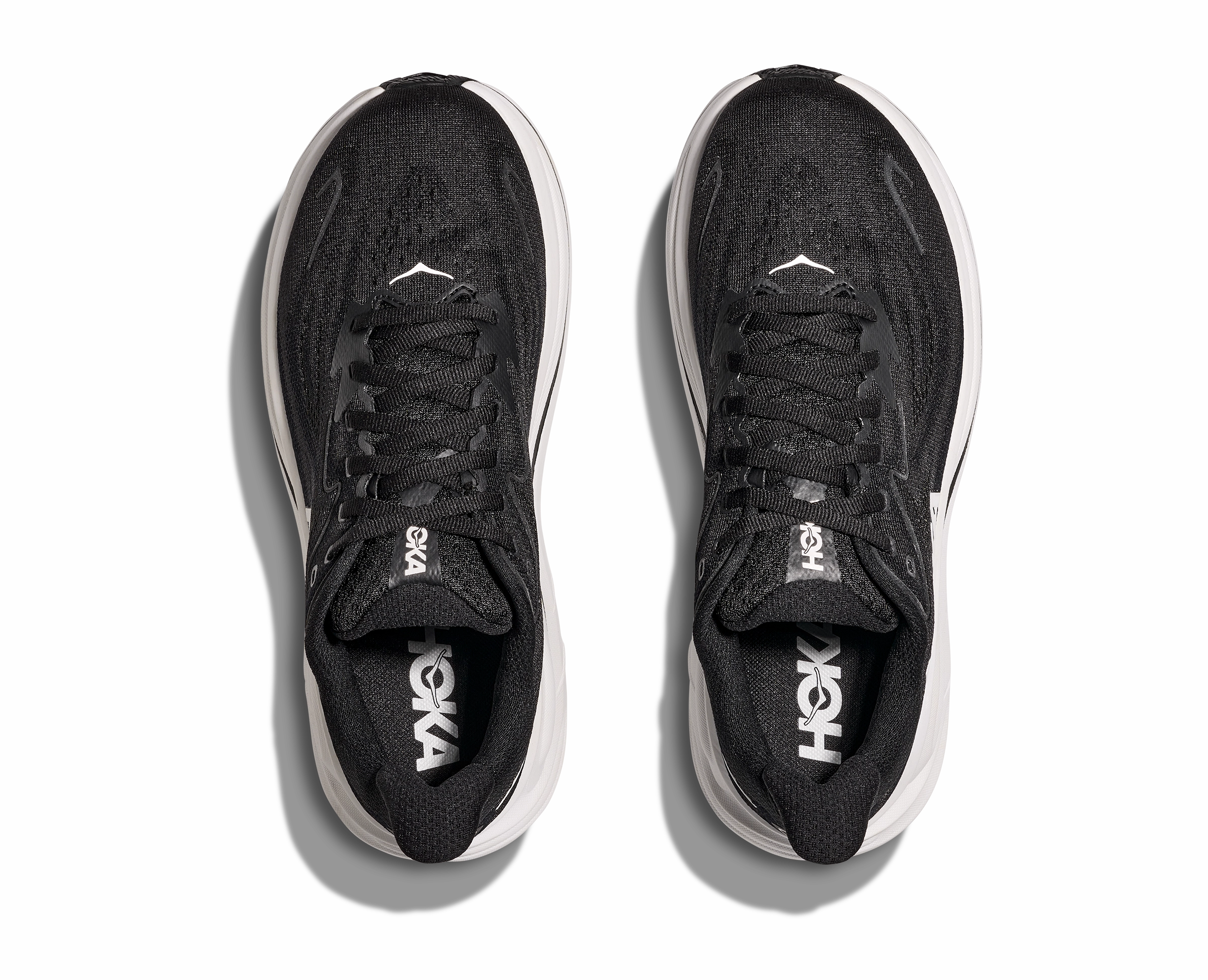 HOKA Men's Clifton 10 - BLACK / WHITE Air Monarch Running Shoes