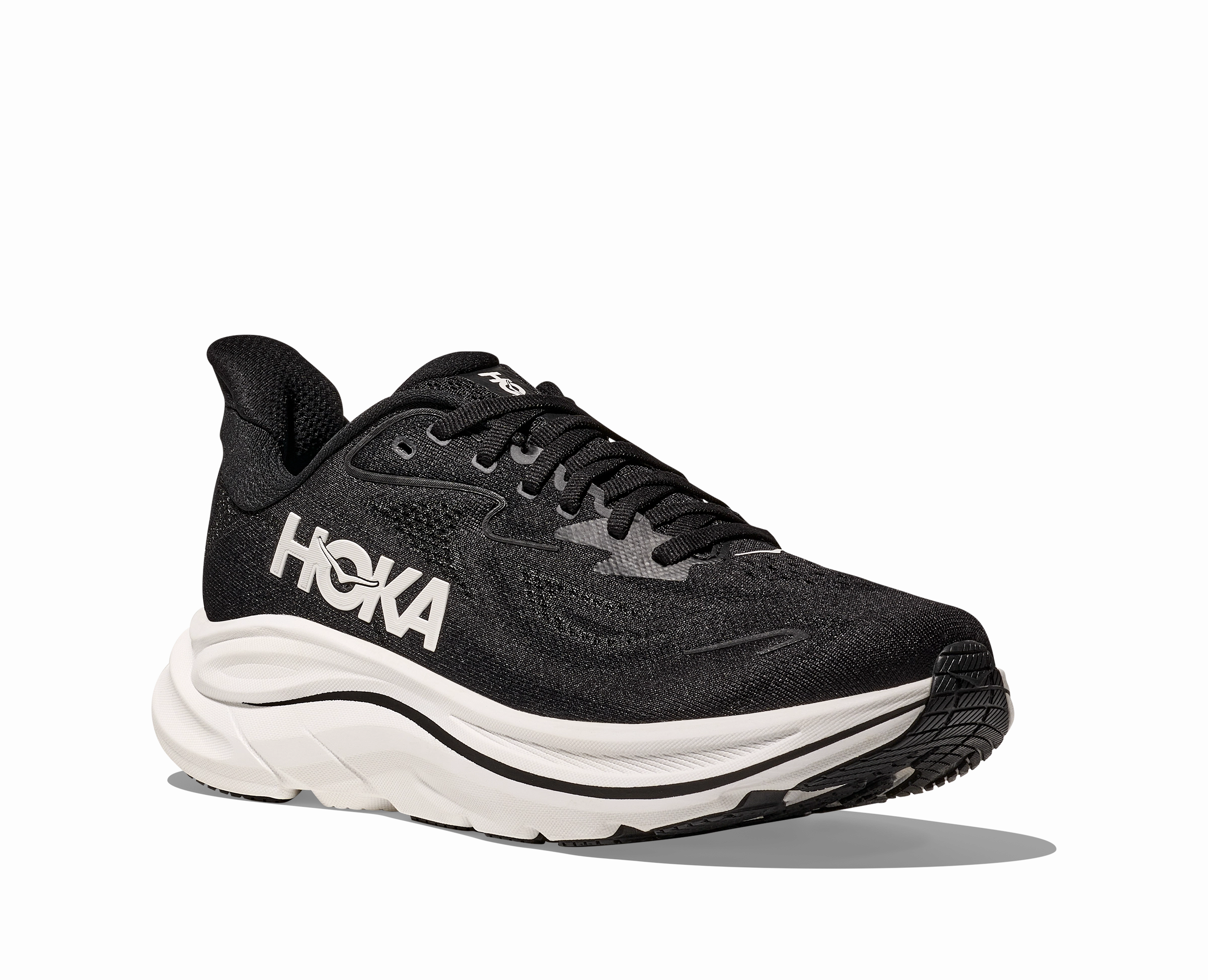 HOKA Men's Clifton 10 - BLACK / WHITE Best Shoes For Casual Running