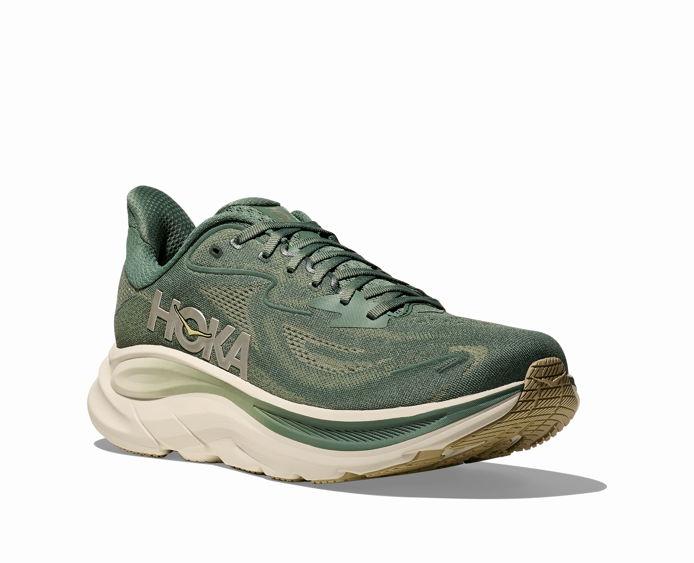 Running Shoes Outlet Near Me HOKA Men's Clifton 10 - FERN / TRUFFLE SALT
