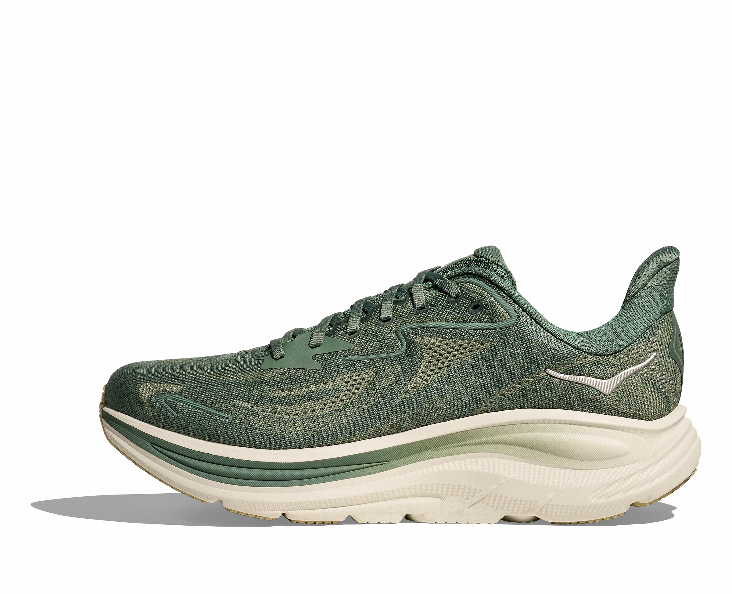 HOKA Men's Clifton 10 - FERN / TRUFFLE SALT High Foot Arch Running Shoes