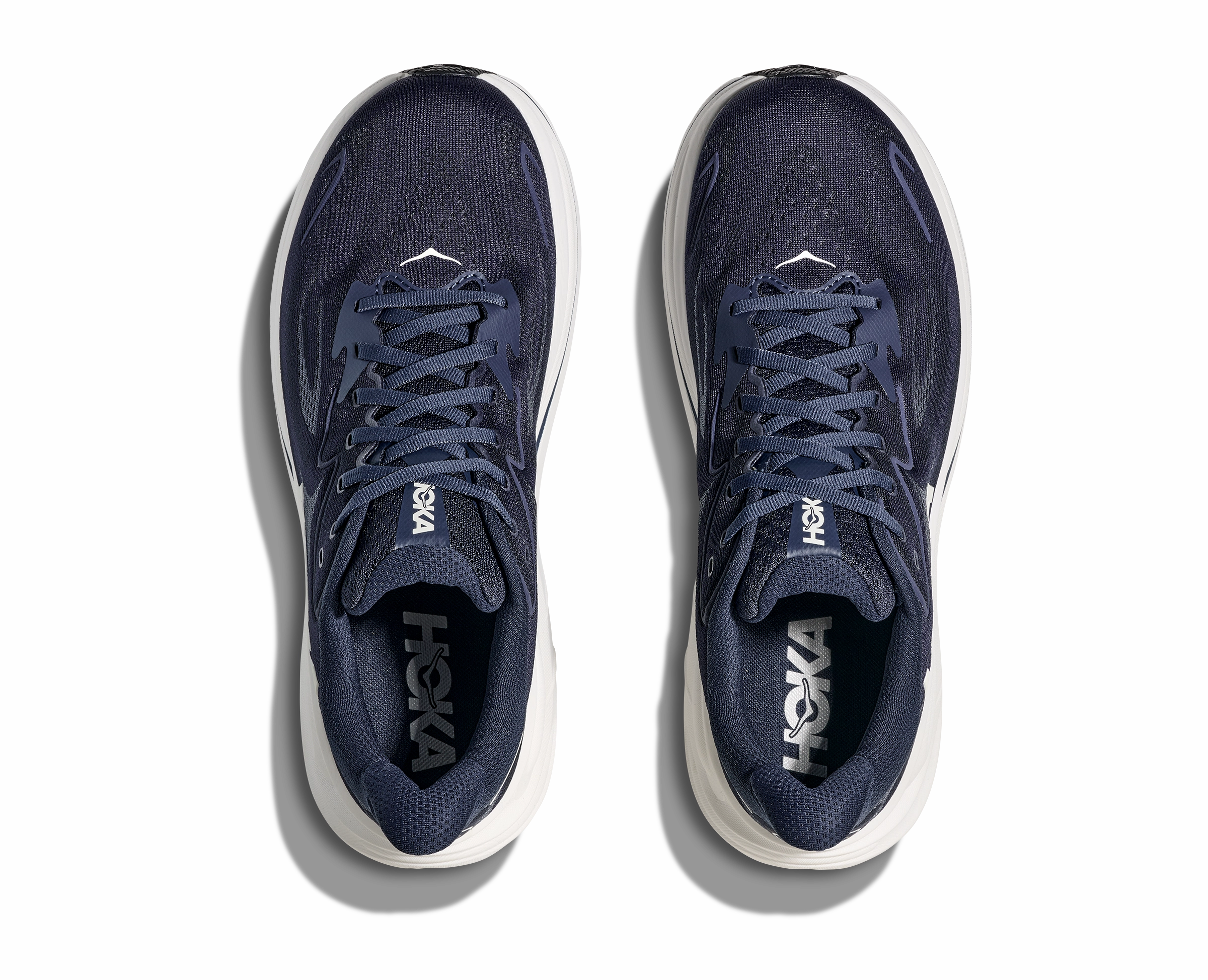 HOKA Men's Clifton 10 - NAVY / WHITE Speedcross Peak Trail Running Shoes - Ss25