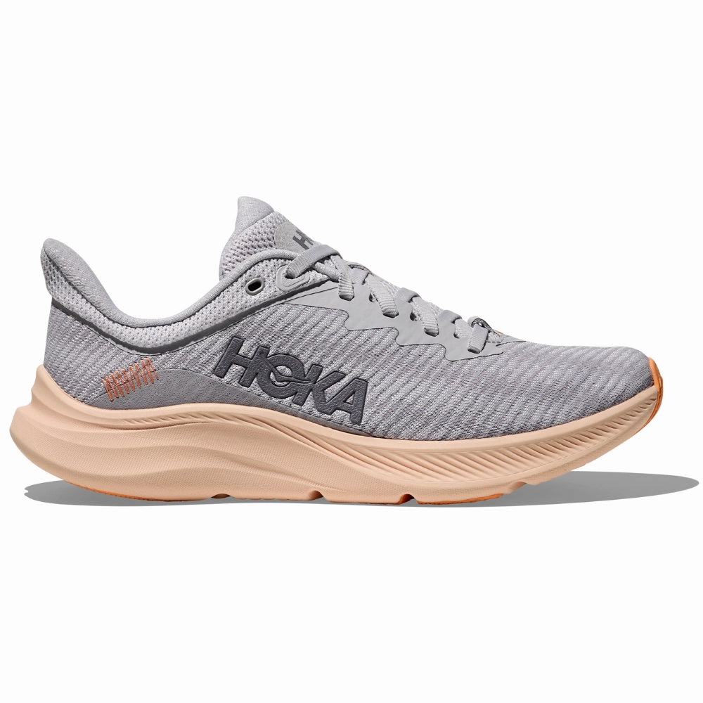 Labor Day Sale Hoka Solimar Cosmic Grey/Tangerine Glow Running Shoe (Women's)